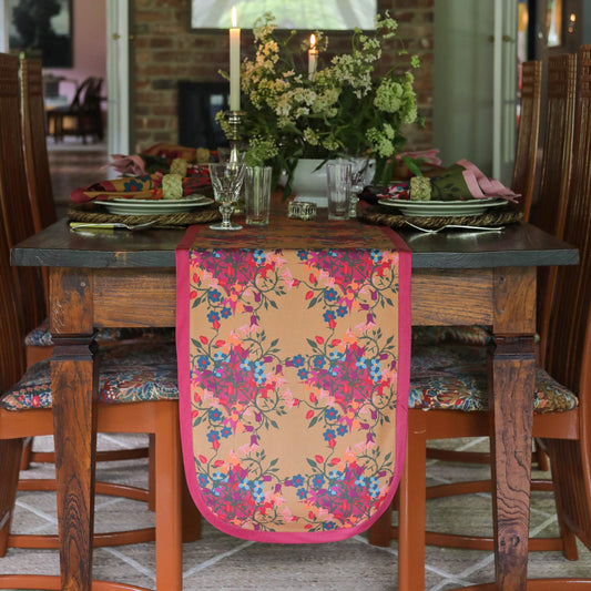 Table Runner Blumen Orange