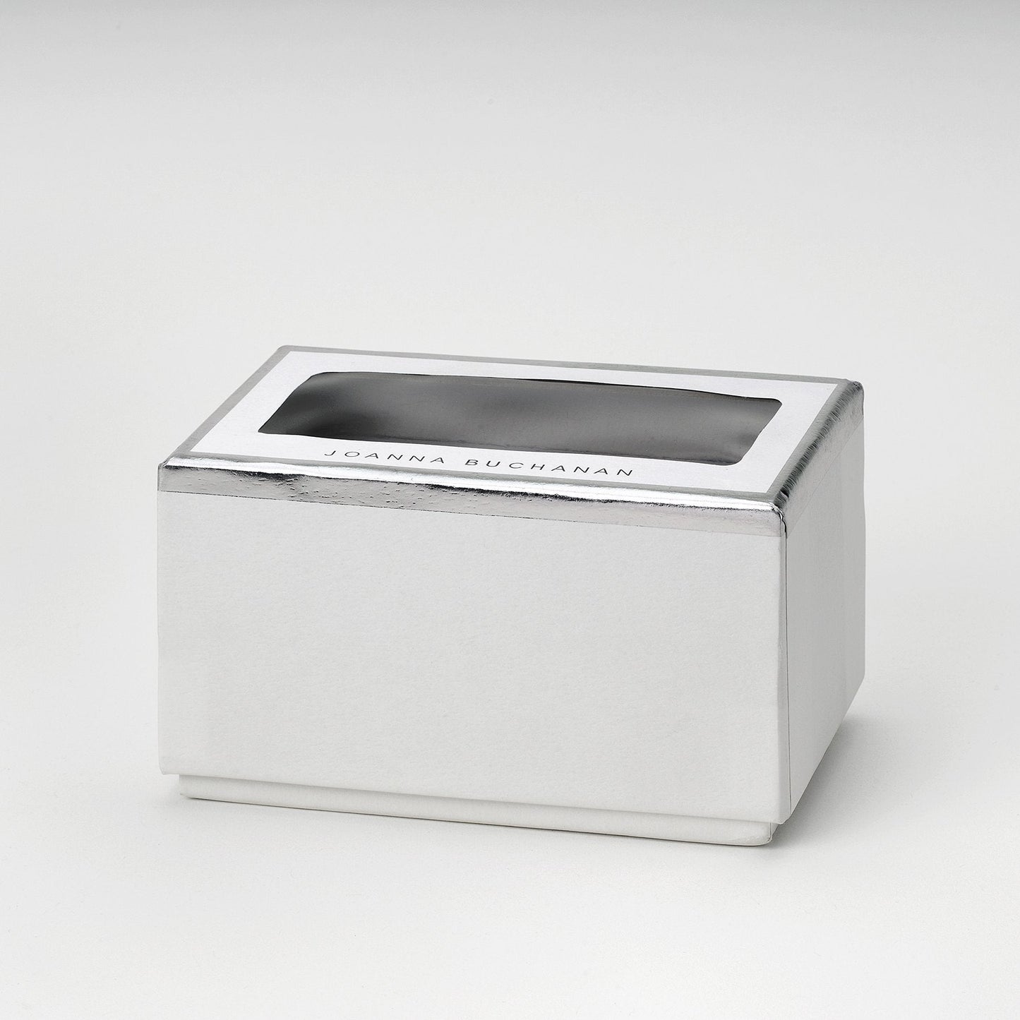 Crystal quartz napkin rings, grey, set of two