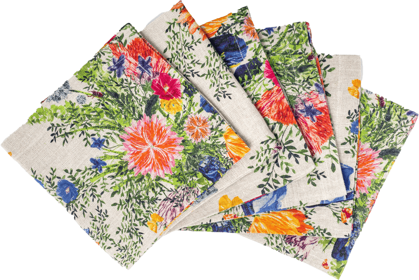6 Organic Linen Napkins in Dramatic Iris - Sophie Williamson Design
