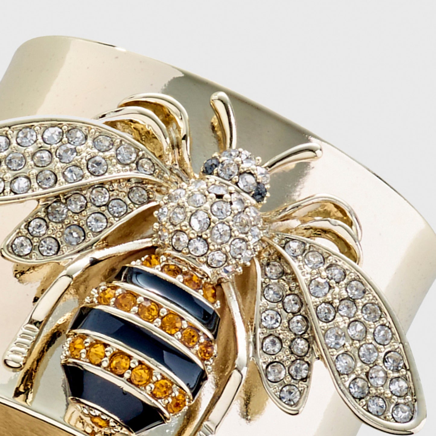 Stripey bee napkin rings, set of two