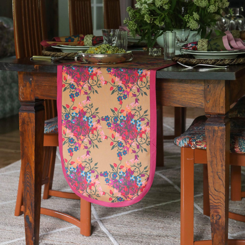Table Runner Blumen Orange