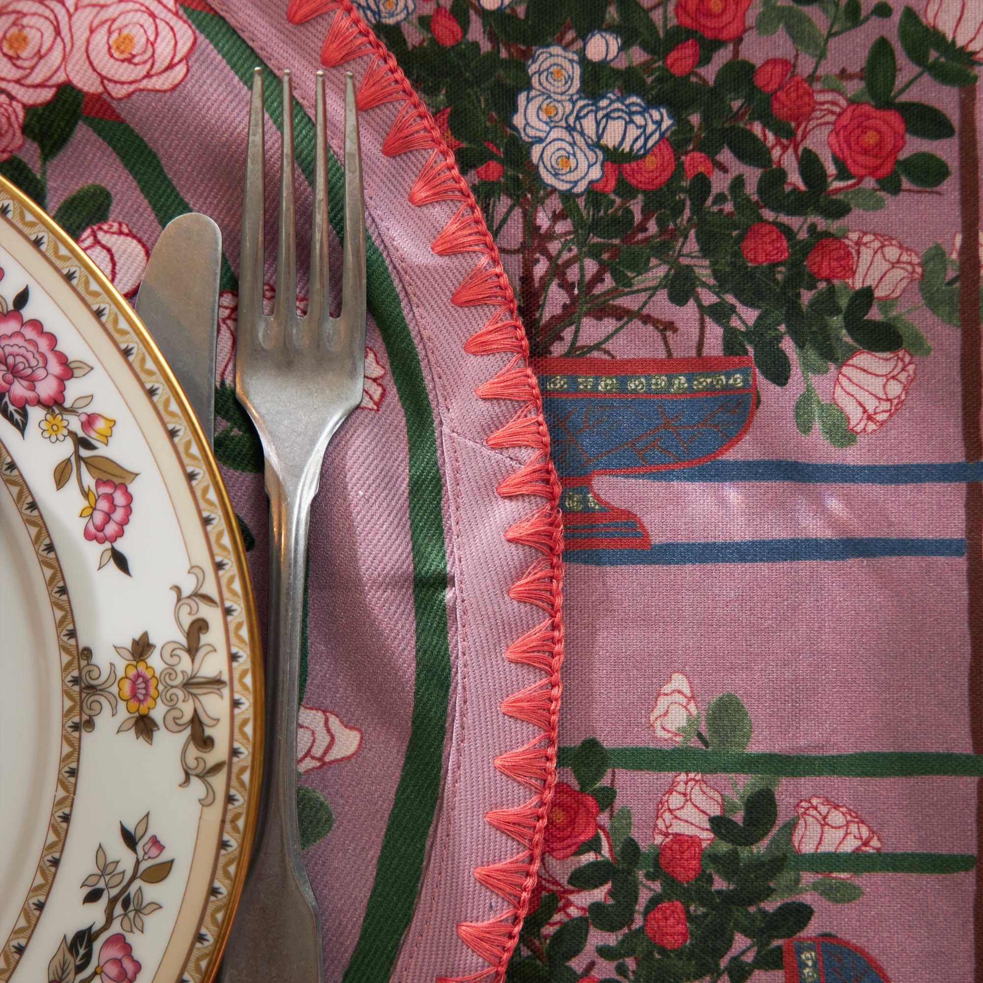 6 Round Placemats La Vie en Rose - Sophie Williamson Design