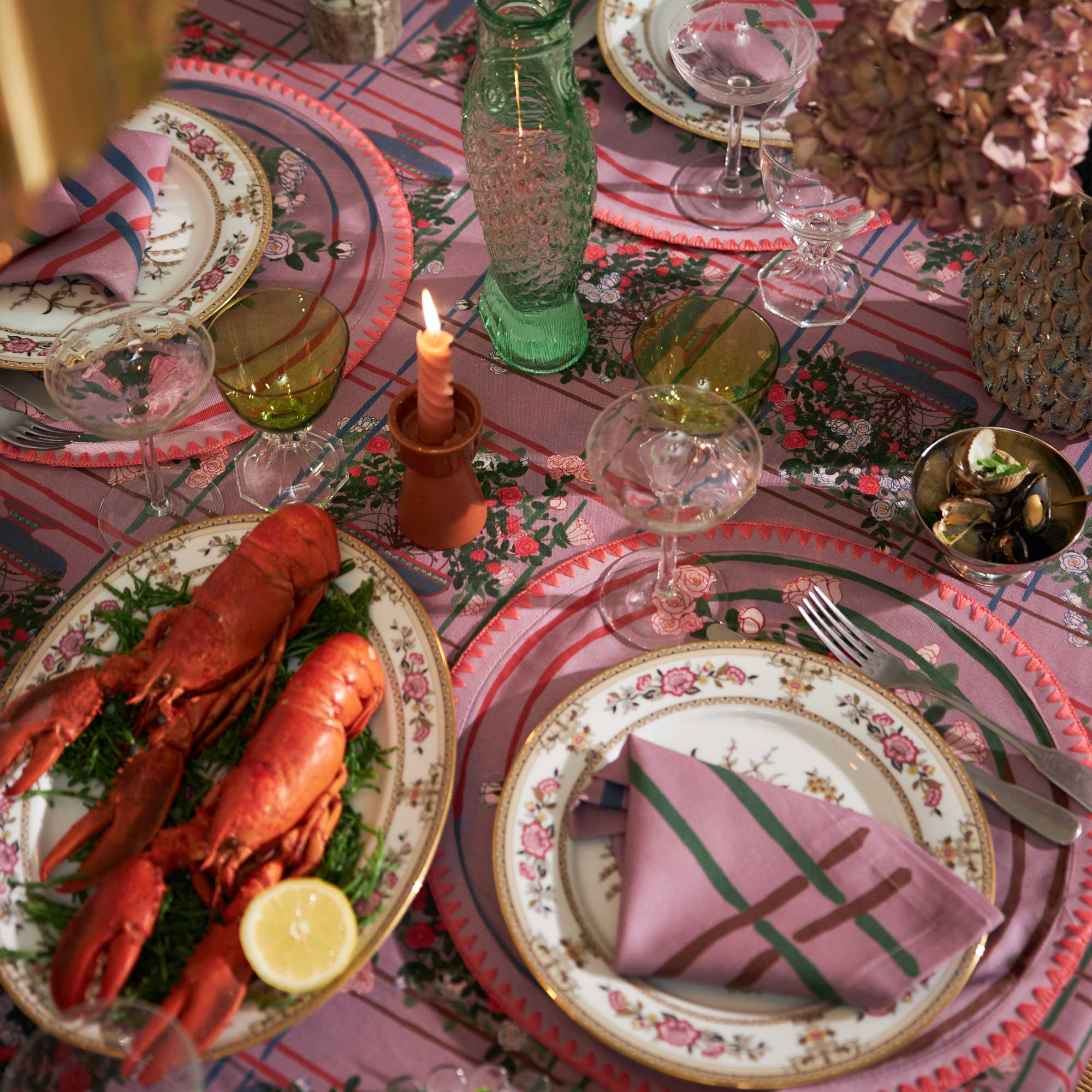 6 Napkins La Vie en Rose - Sophie Williamson Design
