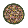 Green Pink Cherry Floral Placemats Romance is Dead Yellow