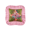 Ruffled Pillow Cover Blumen Green - Sophie Williamson Design