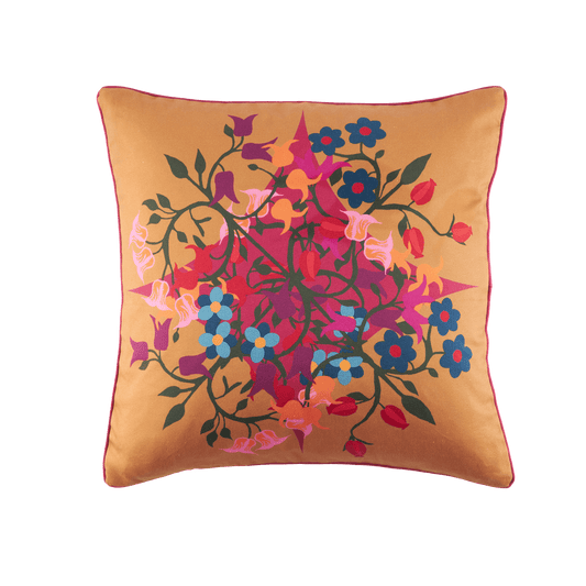 Square Pillow Cover Blumen Orange - Sophie Williamson Design