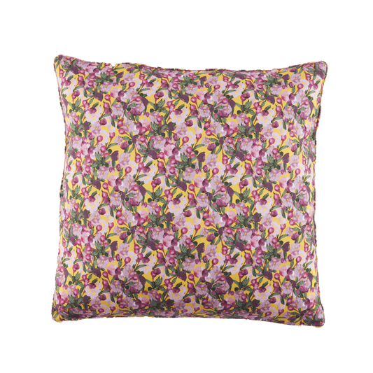 Square Pillow Cover Romance is Dead Yellow