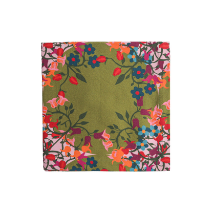 6 Napkins Blumen Green Offcut Version