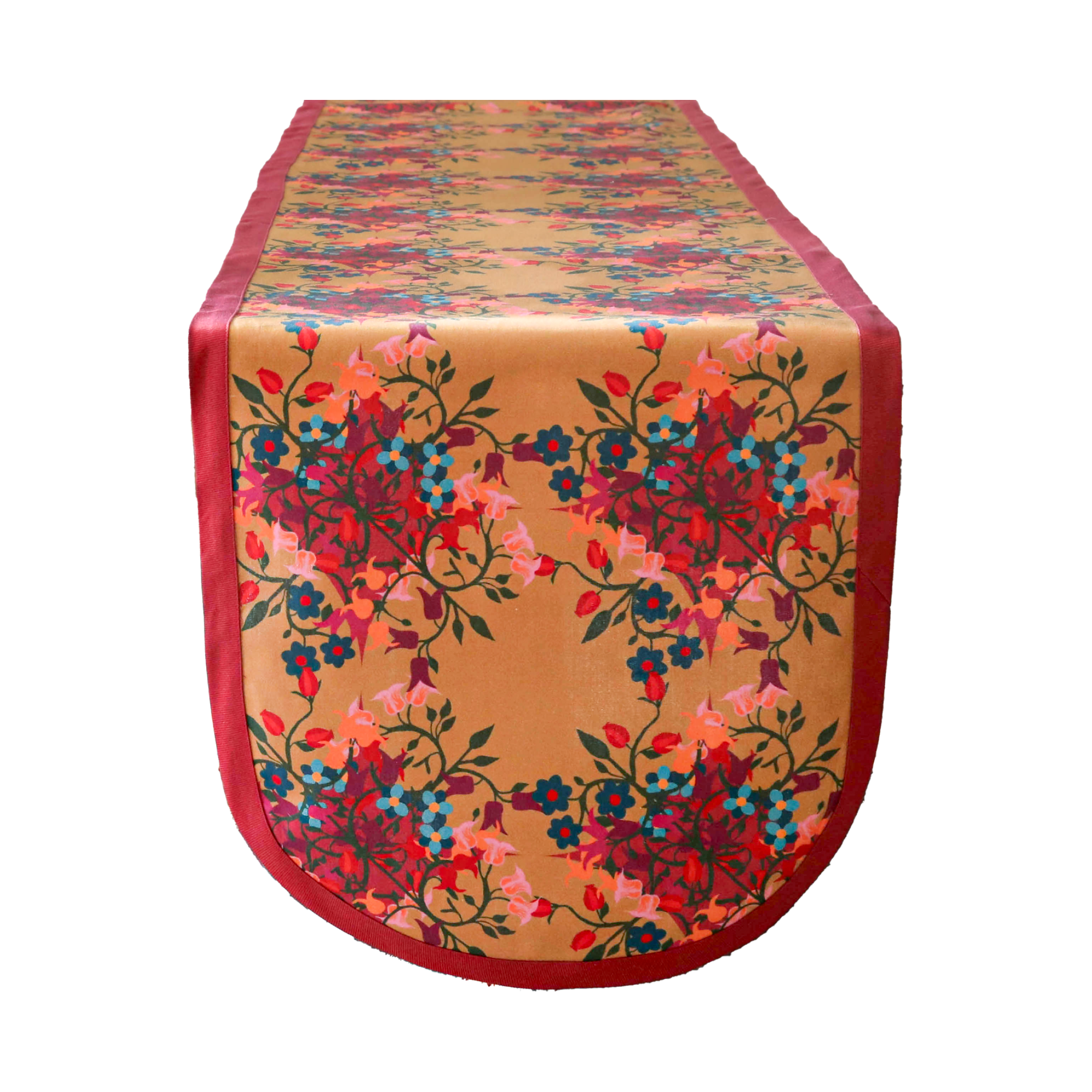 Table Runner Blumen Orange