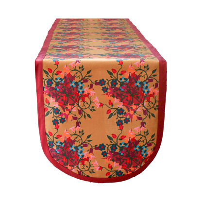 Table Runner Blumen Orange