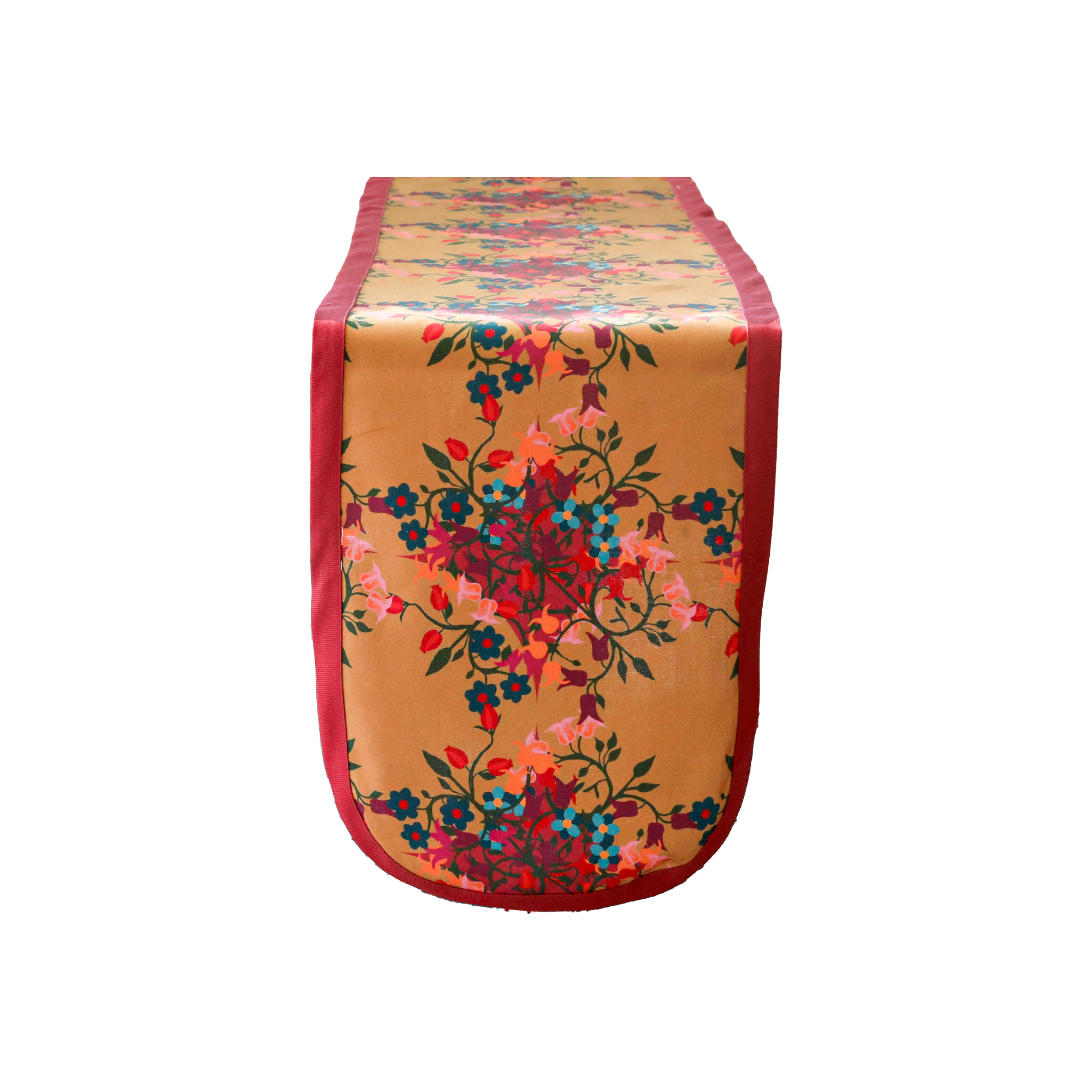 Table Runner Blumen Orange
