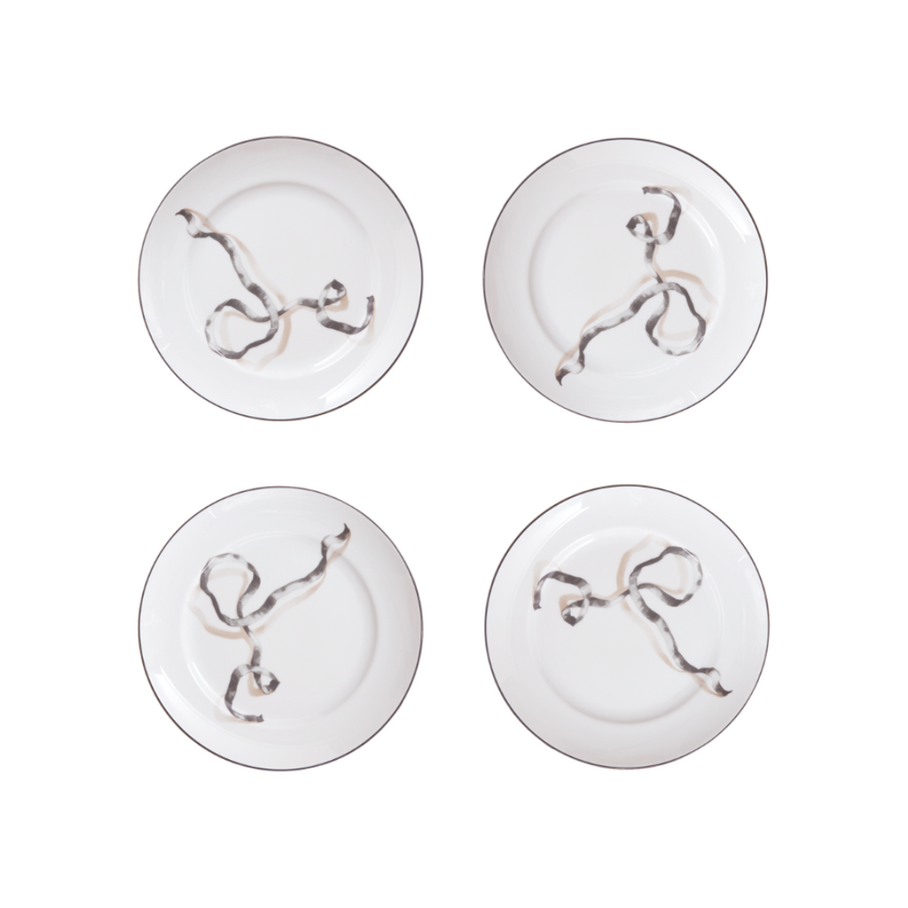 Ribbon Dessert Plates