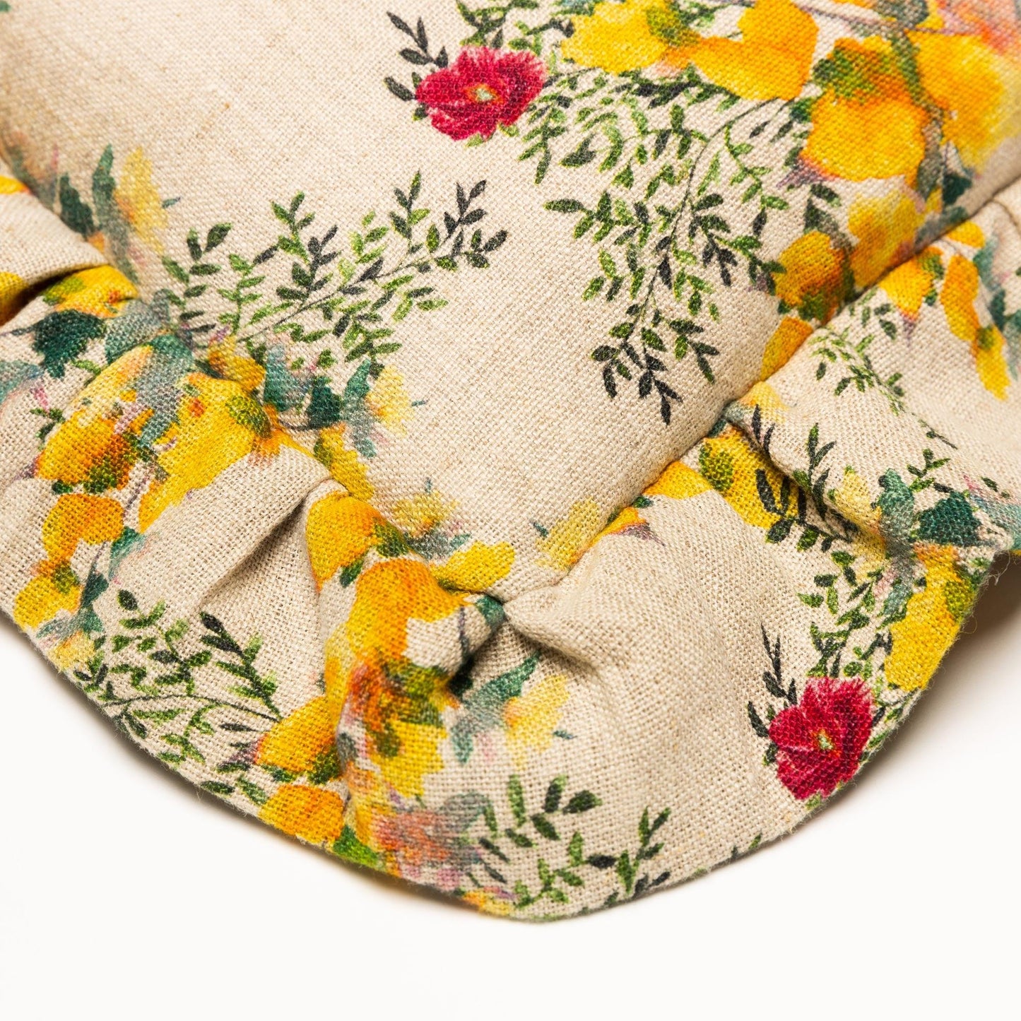 Organic Linen Ruffled Pillow Cover in Saint Valentine - Sophie Williamson Design