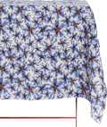 Organic Linen Tablecloth in Blue Harem - Sophie Williamson Design