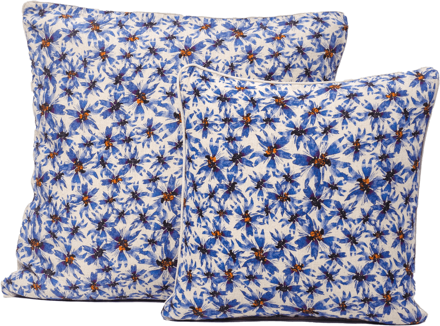 Organic Linen Pillow Cover in Blue Harem - Sophie Williamson Design