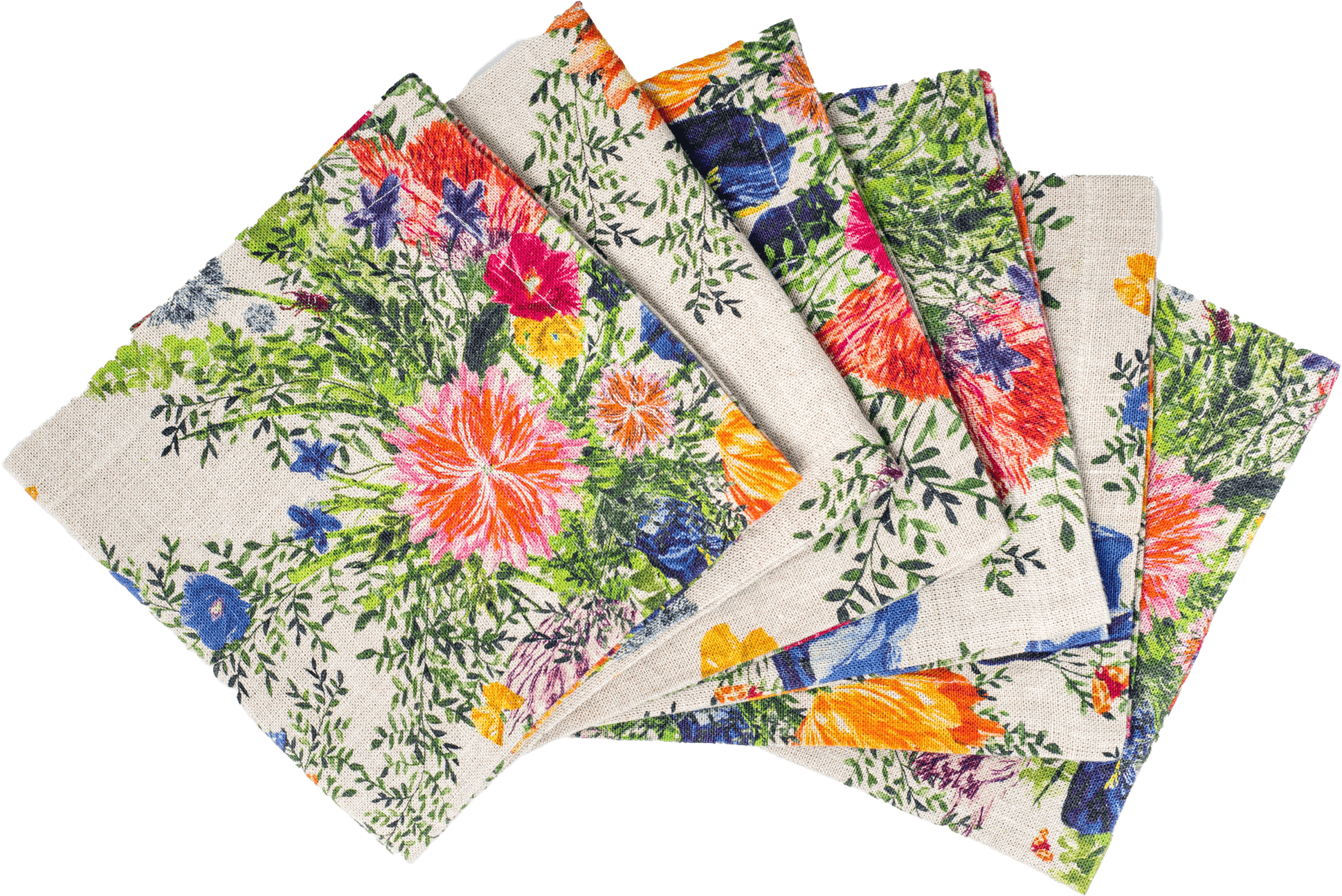 6 Organic Linen Napkins in Dramatic Iris - Sophie Williamson Design