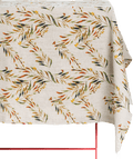 Organic Linen Tablecloth in Red Palm - Sophie Williamson Design