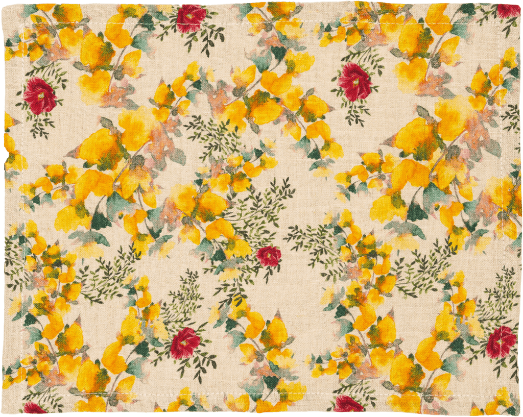 6 Organic Linen Placemats in Saint Valentine - Sophie Williamson Design