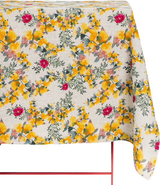 Organic Linen Tablecloth in Saint Valentine