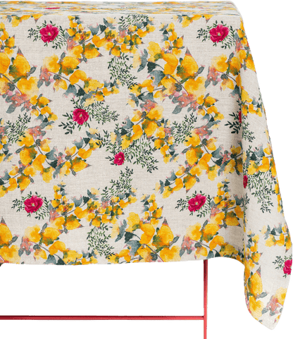 Organic Linen Tablecloth in Saint Valentine - Sophie Williamson Design