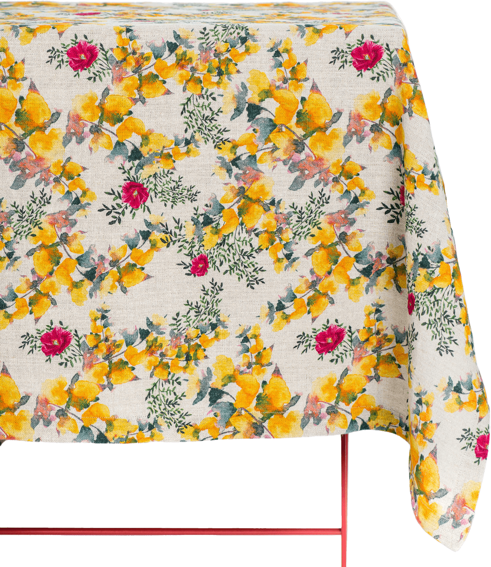 Organic Linen Tablecloth in Saint Valentine - Sophie Williamson Design