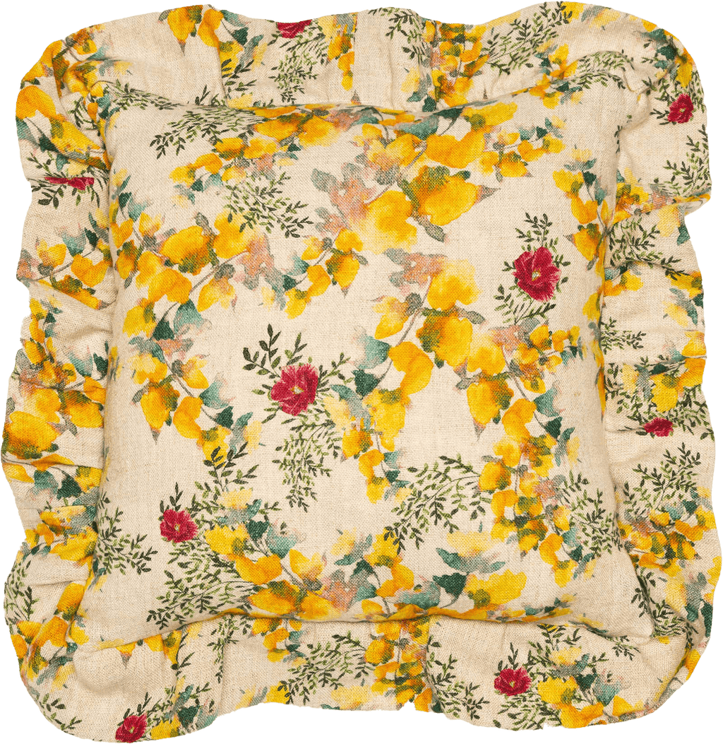 Organic Linen Ruffled Pillow Cover in Saint Valentine - Sophie Williamson Design