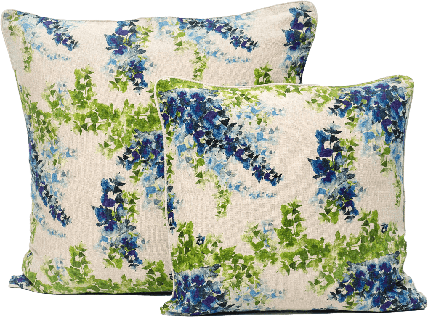 Organic Linen Pillow Cover in Wisteria Lane